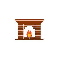 fireplace icon vector