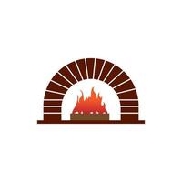 vector de icono de chimenea