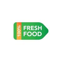 Fresh food label design template vector