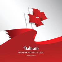 Bahrain independence day design template vector