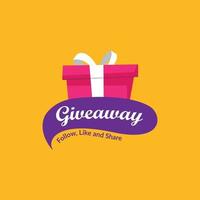 Giveaway time banner design template vector