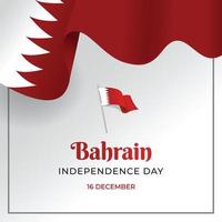 plantilla de banner del día de la independencia de bahrein vector