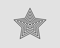silueta vectorial de icono de estrella aislada en fondo blanco. vector