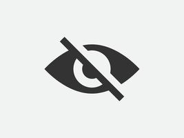 mostrar icono de contraseña, símbolo de ojo. la visión vectorial se oculta del icono del reloj. elemento de diseño web de vista secreta. vector