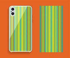 Mobile phone cover design. Template smartphone case vector pattern.