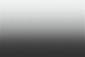 Black and white gradient halftone background. Comics style vector seamless pattern.