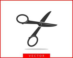 Scissor icon. Scissors vector design element or logo template. Black and white silhouette isolated.