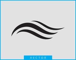 Waves vector design. Water wave icon. Wavy lines isolated.