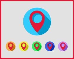 Map icons. Marker pointer. Pin location vector icon. GPS navigation symbol.