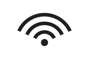 conexión de señal de símbolo wi fi. señal de tecnología inalámbrica de internet vectorial. icono de comunicación de red wifi. vector