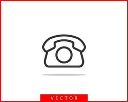 ilustración de vector de icono de teléfono. aplicación de centro de llamadas. iconos de teléfono estilo plano de moda. contáctenos silueta de línea.