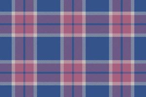 Plaid background, check seamless pattern in blue. Vector fabric texture for textile print, wrapping paper, gift card or wallpaper.