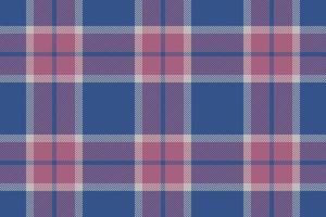 Plaid background, check seamless pattern in blue. Vector fabric texture for textile print, wrapping paper, gift card or wallpaper.