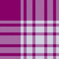 Plaid check pattern in pink. Seamless fabric texture. Tartan textile print. vector