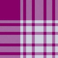 Plaid check pattern in pink. Seamless fabric texture. Tartan textile print. vector