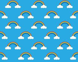 Rainbow pattern seamless. Colorful background vector texture design. Abstract cartoon stripes wallpaper.