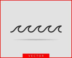 Waves vector design. Water wave icon. Wavy lines isolated.