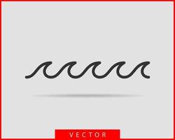 Waves vector design. Water wave icon. Wavy lines isolated.