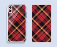 Mobile phone cover design. Template smartphone case vector pattern.