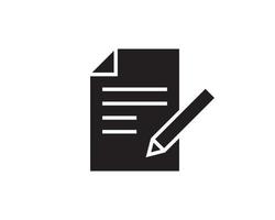 Note icon vector sign. Paper message or document page.