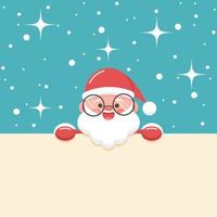 vector illustration postcard with santa claus with a field for congratulatory text