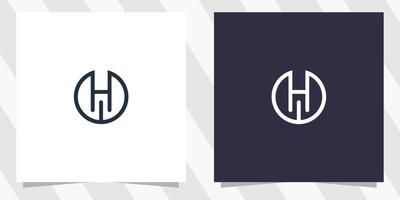 letter wh hw logo design vector