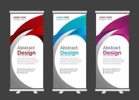 Corporate roll up banner design vector