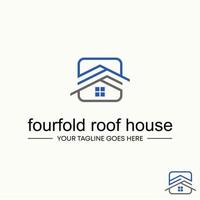 Simple and unique shape line five or four fold roof house homes image graphic icon logo design abstract concept vector stock. Can be used as symbol related to property or living