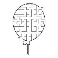 Abstract maze. Game for kids. Puzzle for children. Labyrinth conundrum. Find the right path. Education worksheet. vector