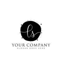 Initial LS beauty monogram and elegant logo design, handwriting logo of initial signature, wedding, fashion, floral and botanical with creative template. vector