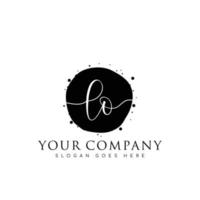 Initial LO beauty monogram and elegant logo design, handwriting logo of initial signature, wedding, fashion, floral and botanical with creative template. vector