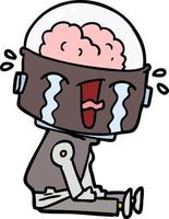 Vector robot character in cartoon style