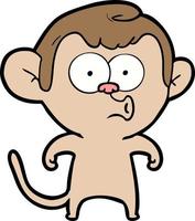 Vector monkey character in cartoon style