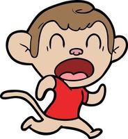 Vector monkey character in cartoon style