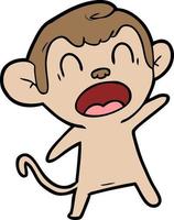 Vector monkey character in cartoon style