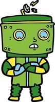 Vector robot character in cartoon style