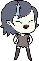 Vector vampire girl character in cartoon style