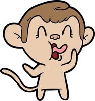 Vector monkey character in cartoon style