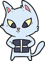 Vector cat character in cartoon style