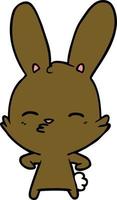 Vector bunny character in cartoon style