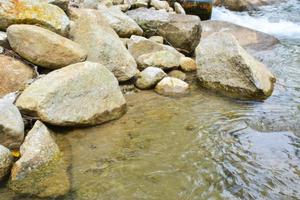 Big rocks stone and waterfalls in southern Thailand travel photo