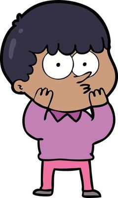 Vector boy character in cartoon style