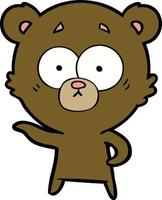 personaje de oso vectorial en estilo de dibujos animados vector