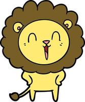 Vector lion character in cartoon style