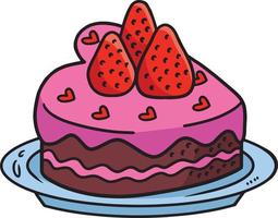 Cake Cartoon Colored Clipart Illustration vector