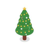 árbol de navidad isométrico vector