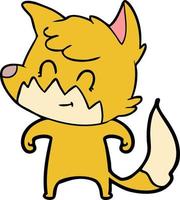 Vector fox character in cartoon style