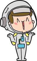 Vector astronaut character in cartoon style