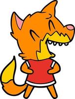 Vector fox character in cartoon style