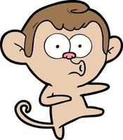 Vector monkey character in cartoon style